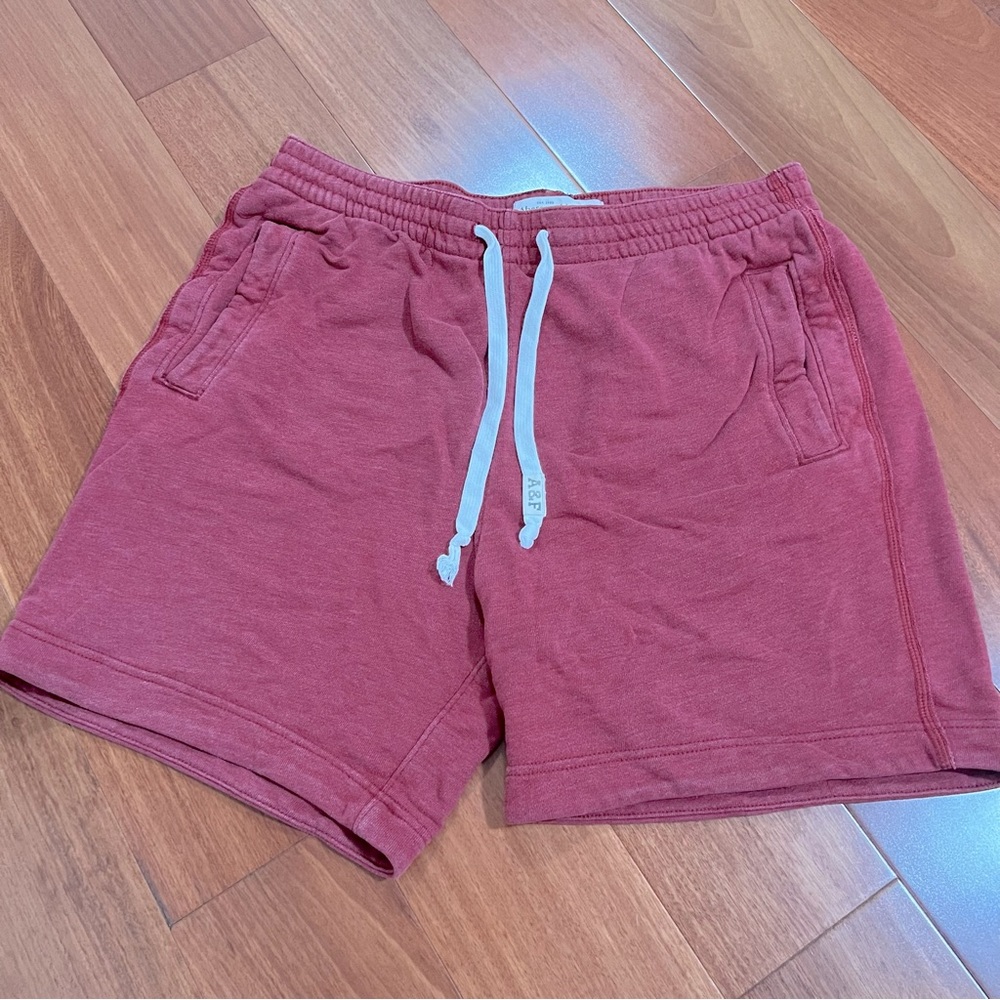 Abercrombie &Fitch A&F Shorts - Red, Cotton